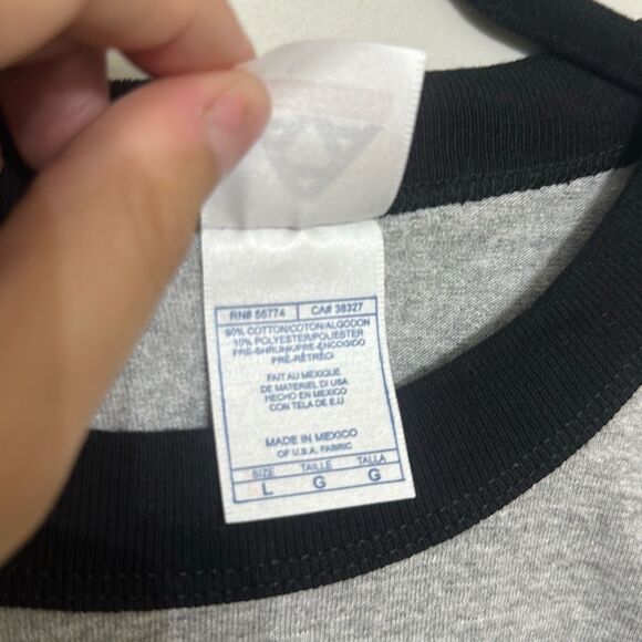 Alstyle Mens Gray‎ Short Sleeve Accepted Movie Promo Ringer T-shirt Large - Picture 6 of 8